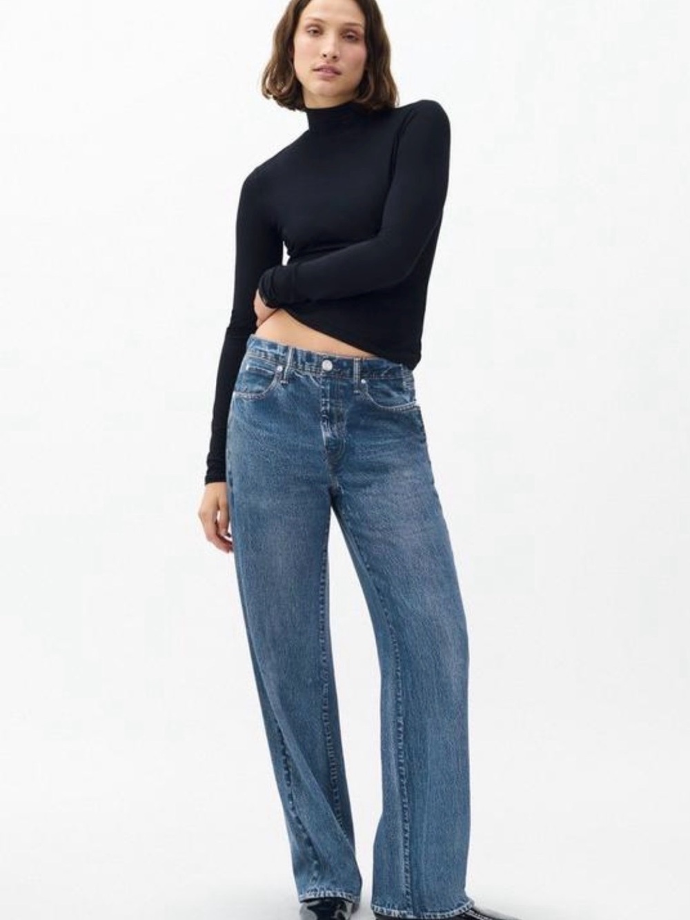 Rag & Bone Miramar Fleece Almeda Wide Leg Sweatpant Jeans NWT L